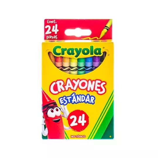 Crayones Crayola Estándar 9.21 cmx.7.9 cm 24 piezas
