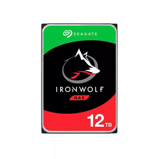 Disco Duro para NAS Seagate IronWolf 3.5" de 1 a 8 Bahías, 12TB, SATA III