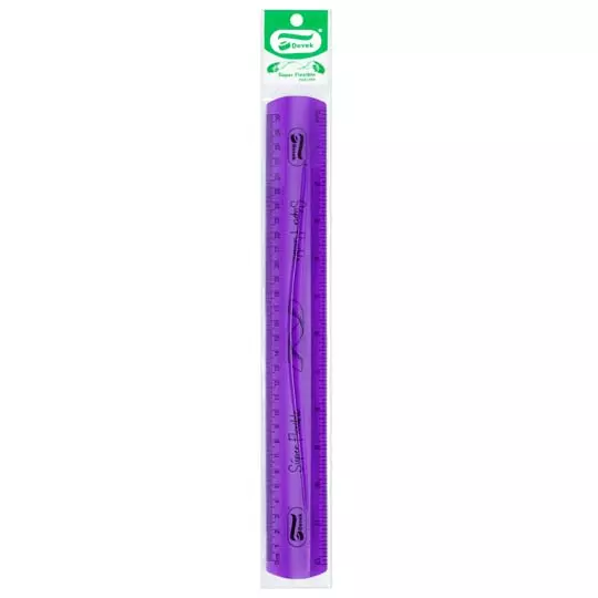Regla super flxible Devek, 30 cm morado. 