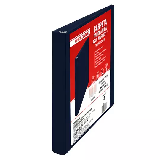 Carpeta vinil carta first class con ventana 1 pulgada arillo tipo "o" azul