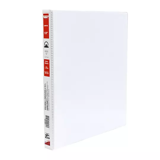 Carpeta de vinil tamaño carta DIETRIX 1/2 pulgadas herraje O color blanca