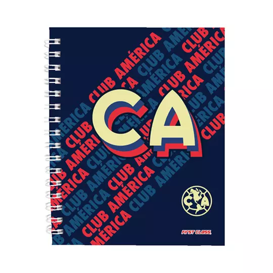 Cuaderno frances 17.5 x 21.5cm 160 hojas diseño club america azul