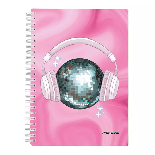 Cuaderno first class profesional 160 hojas  56 g.girly  audifonos