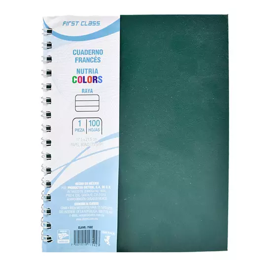 Cuaderno Dietrix forma francesa 100 hojas 75 gramos raya nutria