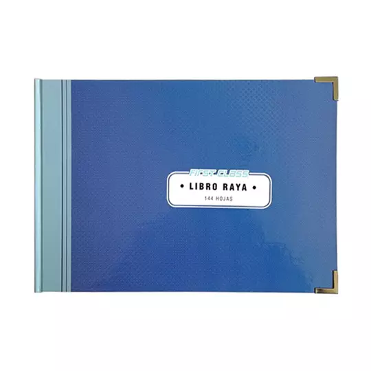 Libro raya italiano 144 hojas First Class color azul 34.6 x 24 cm
