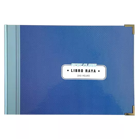 Libro raya italiano 240 hojas First Class color azul 34.6 x 24 cm