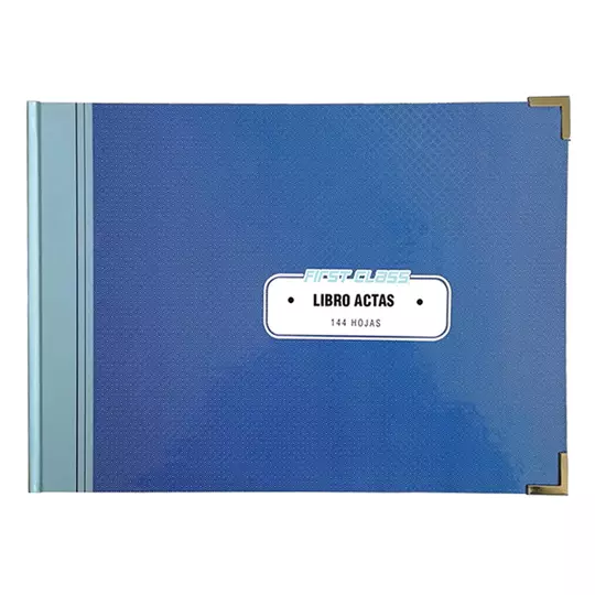 Libro italiano actas 144 hojas First Class color azul 34.6 x 24 cm