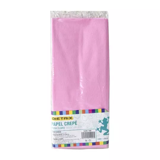 PAPEL CREPE DIETRIX 190 X 50 CM COLOR ROSA CLARO 1 PIEZA