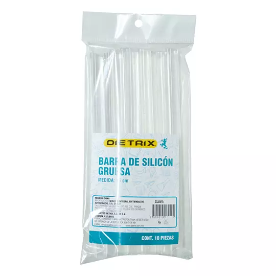 Barras de silicón grueso DIETRIX 11.3mm x18cm con bolsa de 10 pzas