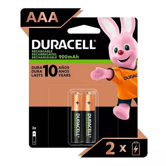 Pila Duracell Recargable AAA blister con2