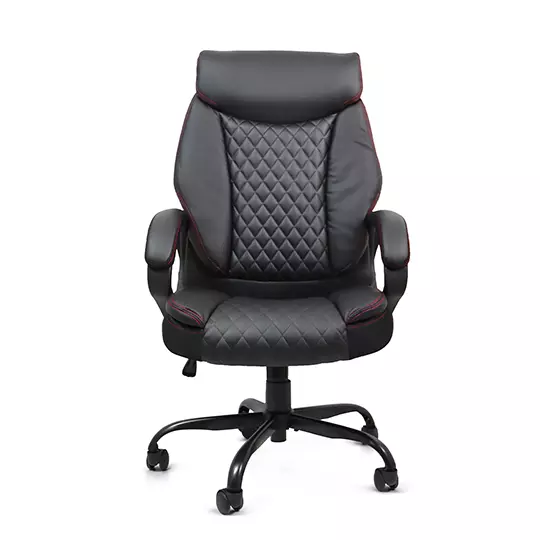Sillon directivo Mod. Barolo con descansa brazos en vinipiel color negro