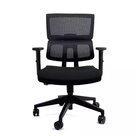 Silla ejecutiva ERGO Parma con descansa brazos color negro