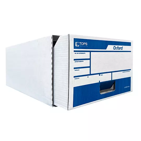 Caja para archivo Oxford Kraft oficio gaveta deslizable