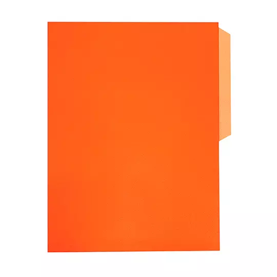 Folder de color Pendaflex carta color naranja ceja 1/2 caja con 25 pzas