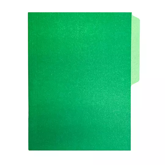 Folder de color Pendaflex carta color verde ceja 1/2 caja con 25 pzas