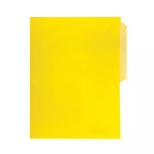 Folder de color Pendaflex carta color amarillo ceja 1/2 caja con 50 pzas