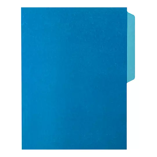 Folder de color Pendaflex carta color azul ceja 1/2 caja con 50 pzas