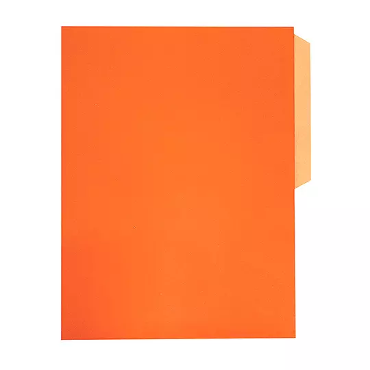 Folder de color Pendaflex carta color naranja ceja 1/2 caja con 50 pzas
