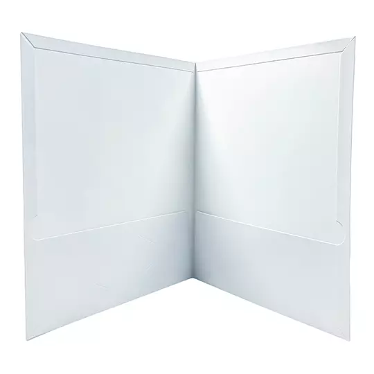 Folder showfolio laminado Oxford carta color blanco caja con 25 pzas