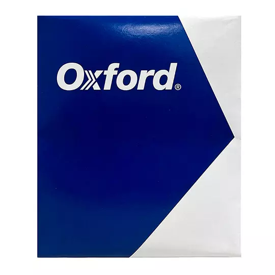 Folder con doble solapa Oxford carta color negro caja con 25 pzas