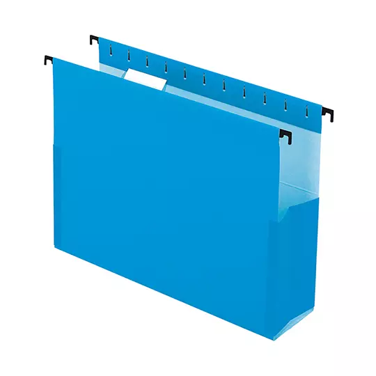Folder colgante fondo caja Pendaflex carta color azul caja con 25 pzas