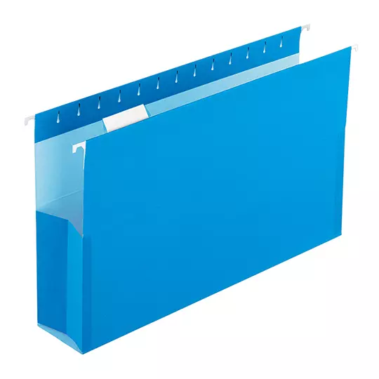 Folder colgante fondo caja Pendaflex oficio color azul caja con 25 pzas