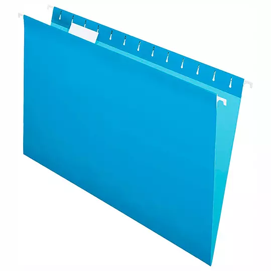 Folder colgante Pendaflex oficio color azul claro caja con 25 pzas