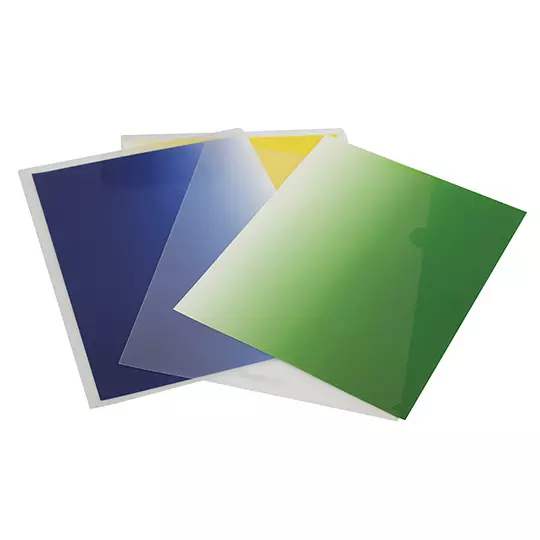 Folder L Oxford carta color transparente paquete con 25 piezas