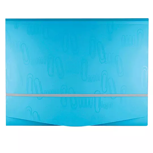Folder porta documentos triple solapa Oxford carta color azul