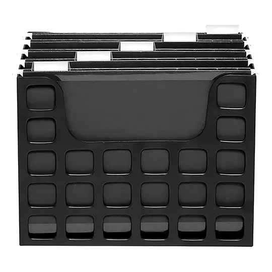 Organizador para escritorio Oxford con folder colgante negro 24 x 31 x 15 cm