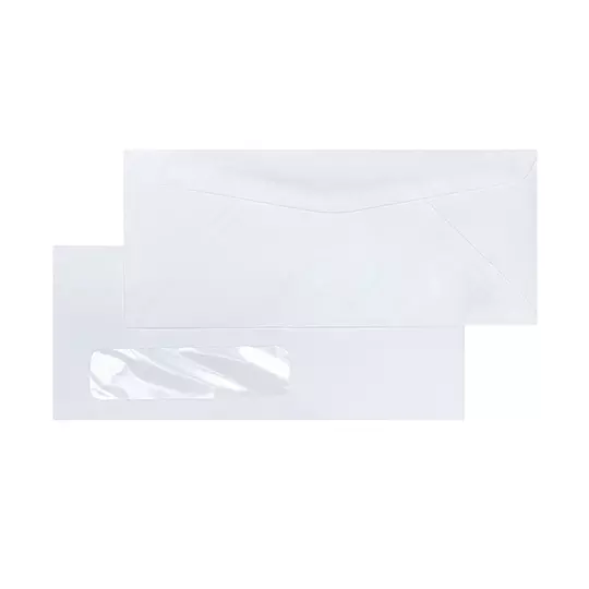 Sobre con ventana engomado Ampad color blanco No. 10 caja con 500 pzas