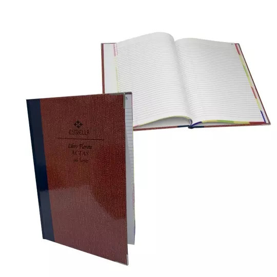 LIBRO FLORETE ACTAS ESTRELLA FORMA FRANCESA 1 PIEZA 96 HOJAS