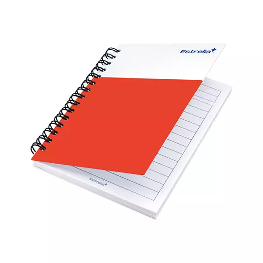 Libreta mini book con doble espiral Estrella raya 80 hojas