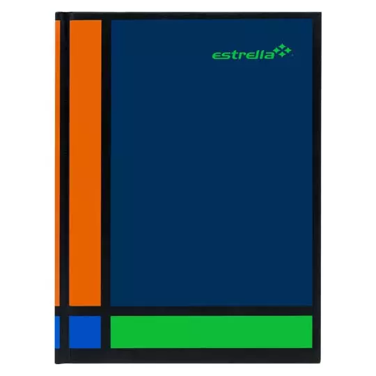 Libreta 1/4 pasta dura forma francesa Estrella cuadro grande 7 mm 192 hojas