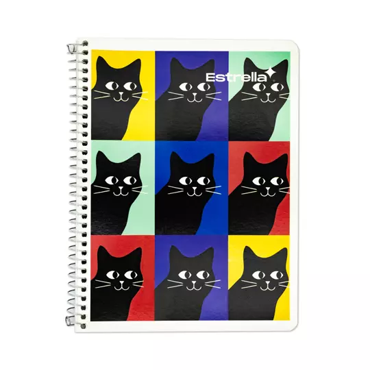 Cuaderno espiral forma francesa Estrella cuadro grande 7 mm 100 hojas