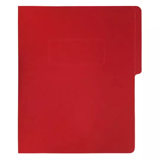 LM-Carpeta pressboard con broche Fortec carta color rojo, paquete c/10 pzas