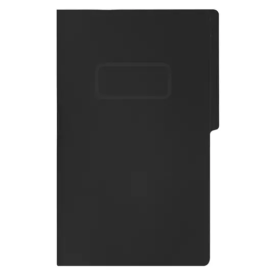 Carpeta pressboard con broche Fortec oficio color negro, paquete c/10 pzas