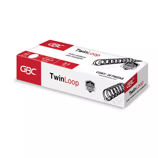 ARILLO METALICO TWIN LOOP COLOR NEGRO DE7/8 PULGADAS, CAJA CON 20 PIEZAS