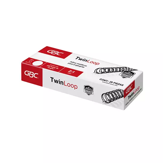 ARILLO METALICO TWIN LOOP COLOR NEGRO DE1 PULGADA, CAJA CON 20 PIEZAS