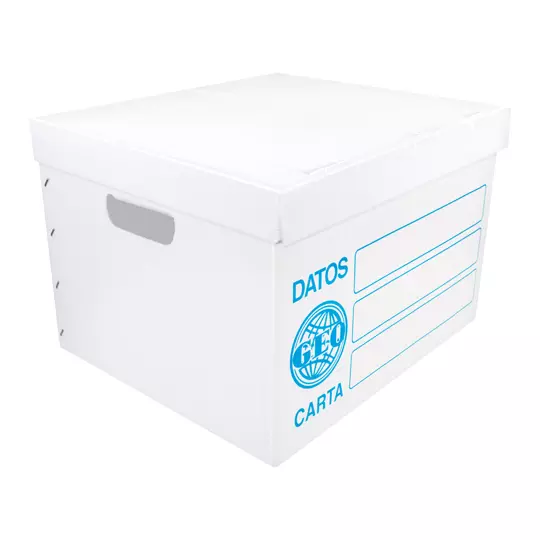Caja de archivo plástica GEO carta color blanco