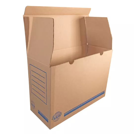 Caja tipo galletera GEO kraft archivo histórico