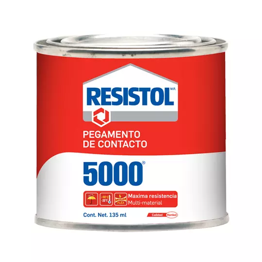 Pegamento de contacto Resistol 5000 amarillo lata de 135 ml