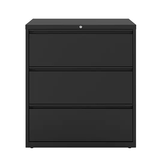 Archivero metálico horizontal HIRSH 14986 3 gavetas color negro