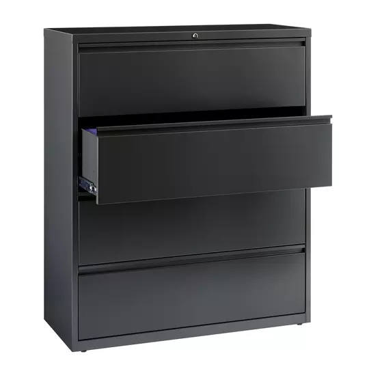 Archivero Horizontal 4 gavetas Tamaño: Carta, Oficio o A4 Color: Negro