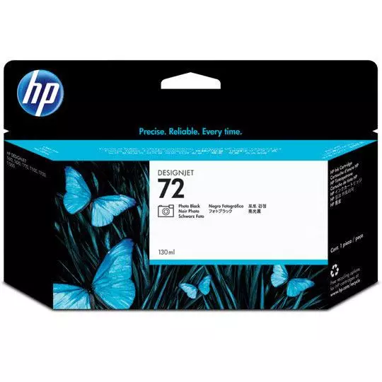 Cartucho de tinta HP 72 de 130ml negro.