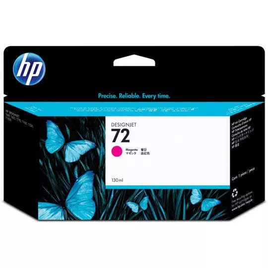 Cartucho de tinta HP 72 de 130ml magenta.