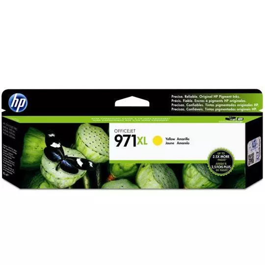 Cartucho de tinta amarilla HP 971xl. 