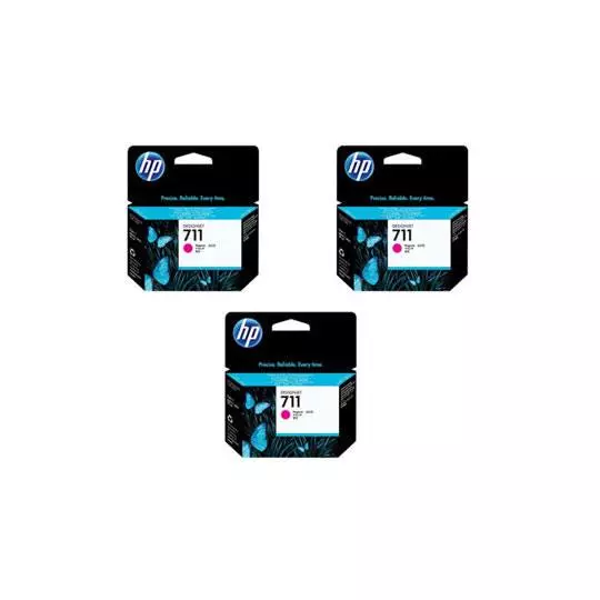 Pack de 3 cartuchos de tinta HP 711 de 29 ml