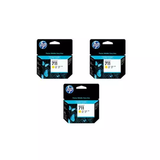 Pack de 3 cartuchos de tinta HP 711 de 29 ml