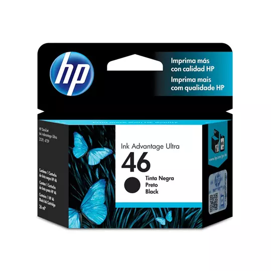 Cartucho de tinta negra HP 46 advantage.